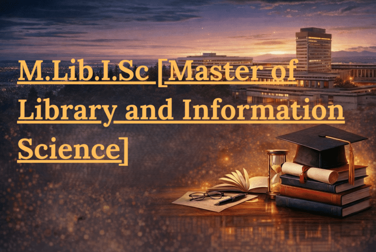 M.Lib.I.Sc [Master of Library and Information Science] Admission