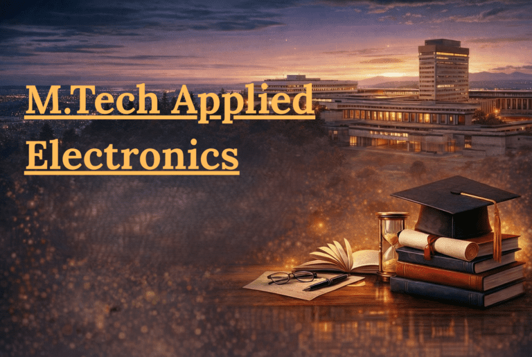 M.Tech Applied Electronics Admission 2026-27 | Fees