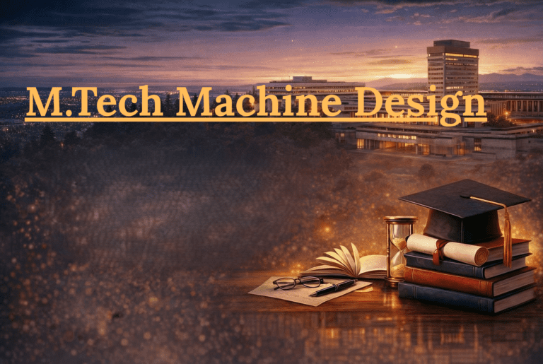 M.Tech Machine Design Admission 2026-27 | Fees