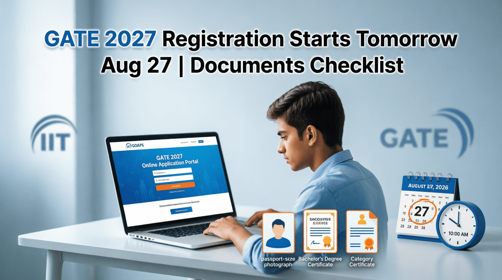 GATE 2027 Registration Starts Tomorrow (Aug 27)