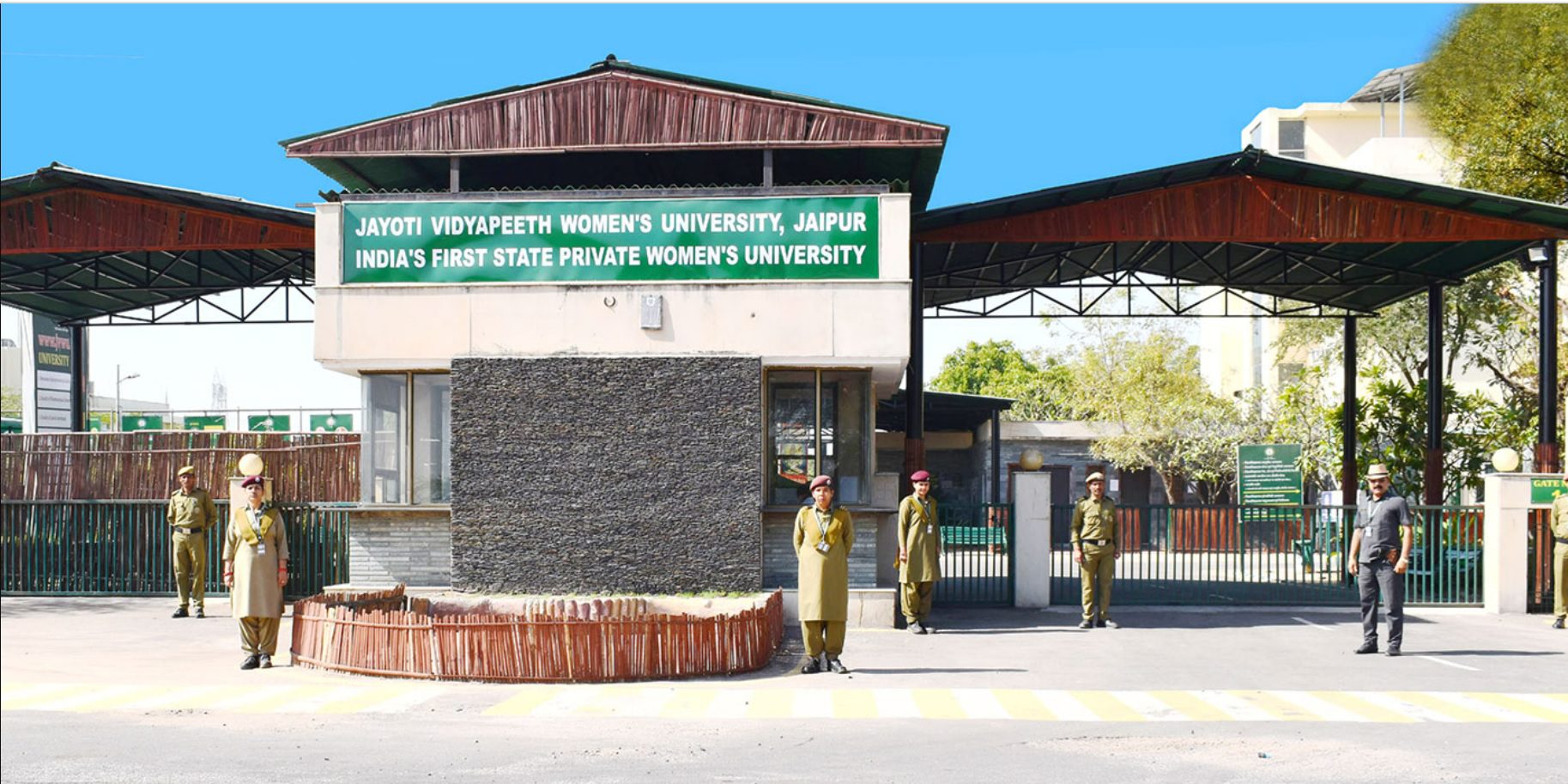 Jayoti Vidyapeeth Women's University campus in Jaipur Rajasthan